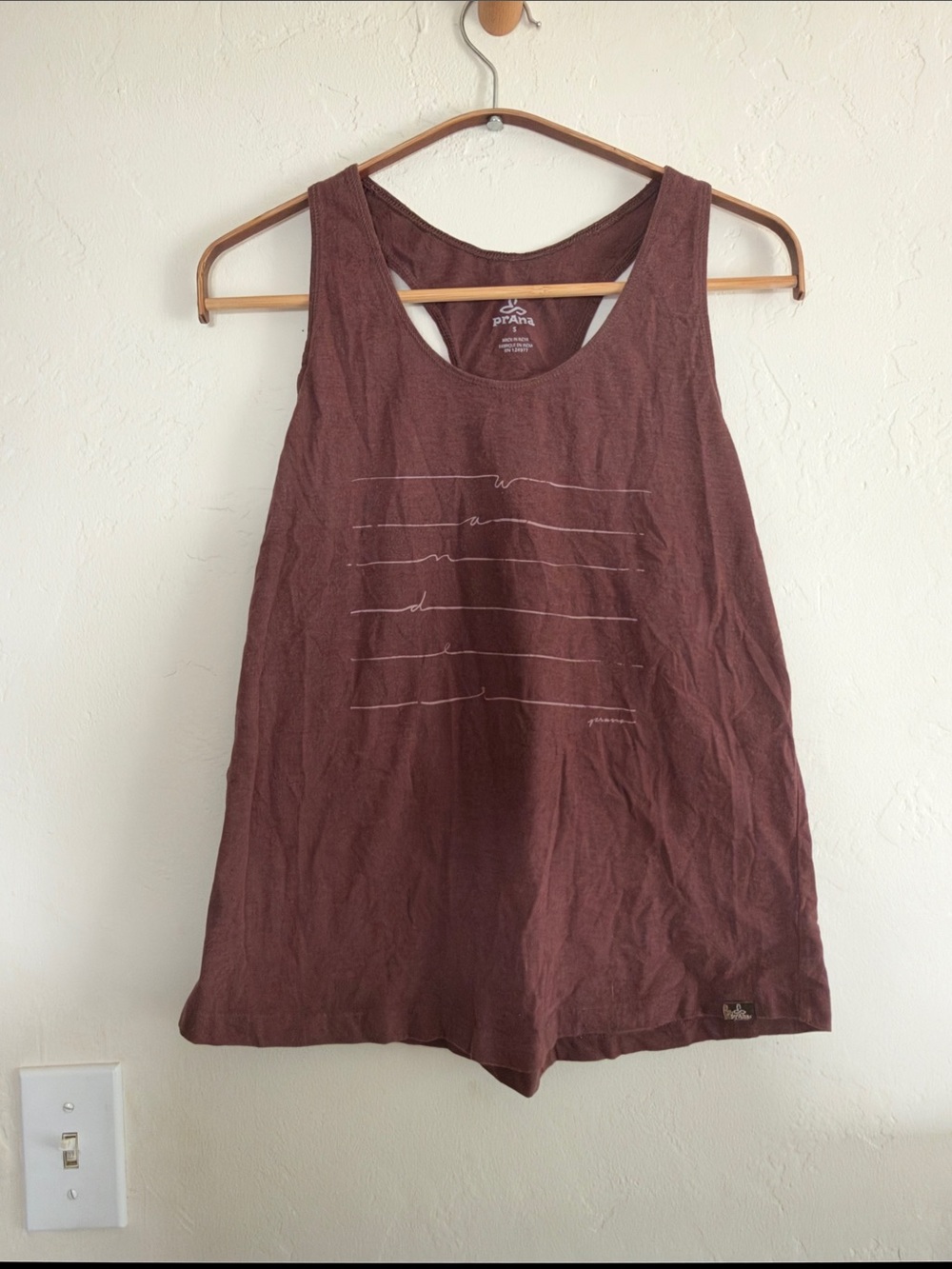 Prana Women's Mauve-Brown Racerback Tank Top